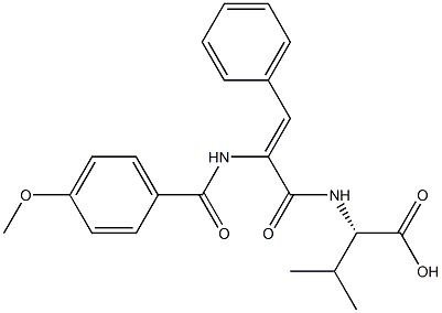 N-{2-[(4-methoxybenzoyl)amino]-3-phenylacryloyl}valine 结构式