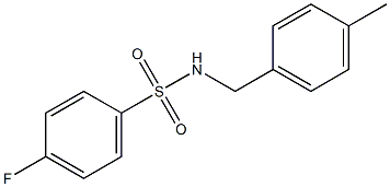 4-fluoro-N-[(4-methylphenyl)methyl]benzenesulfonamide 结构式