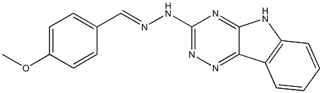 4-methoxybenzaldehyde 5H-[1,2,4]triazino[5,6-b]indol-3-ylhydrazone 结构式