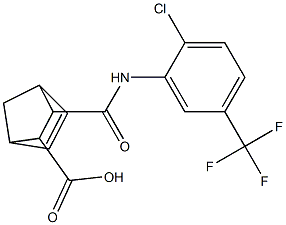 3-{[2-chloro-5-(trifluoromethyl)anilino]carbonyl}bicyclo[2.2.1]hept-5-ene-2-carboxylic acid 结构式
