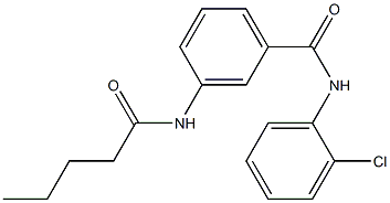 N-(2-chlorophenyl)-3-(pentanoylamino)benzamide 结构式