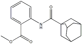 methyl 2-[(1-adamantylcarbonyl)amino]benzoate 结构式