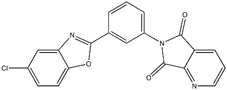 6-[3-(5-chloro-1,3-benzoxazol-2-yl)phenyl]-5H-pyrrolo[3,4-b]pyridine-5,7(6H)-dione 结构式