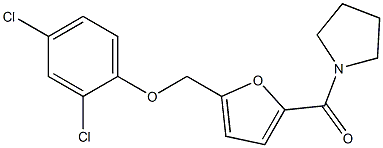 1-{5-[(2,4-dichlorophenoxy)methyl]-2-furoyl}pyrrolidine 结构式