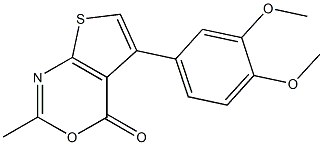 5-(3,4-dimethoxyphenyl)-2-methyl-4H-thieno[2,3-d][1,3]oxazin-4-one 结构式