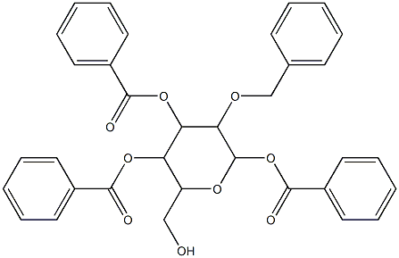 4,6-bis(benzoyloxy)-5-(benzyloxy)-2-(hydroxymethyl)tetrahydro-2H-pyran-3-yl benzoate 结构式