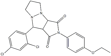 9-(2,4-dichlorophenyl)-2-(4-ethoxyphenyl)tetrahydro-5H-pyrazolo[1,2-a]pyrrolo[3,4-c]pyrazole-1,3(2H,3aH)-dione 结构式