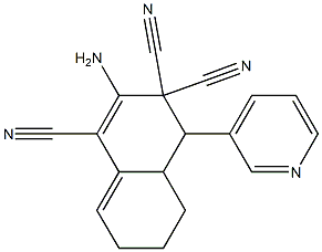 2-amino-4-(3-pyridinyl)-4a,5,6,7-tetrahydro-1,3,3(4H)-naphthalenetricarbonitrile 结构式