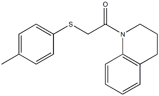 1-{[(4-methylphenyl)sulfanyl]acetyl}-1,2,3,4-tetrahydroquinoline 结构式