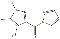 4-bromo-1,5-dimethyl-3-(1H-pyrazol-1-ylcarbonyl)-1H-pyrazole 结构式