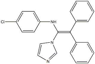 4-chloro-N-[1-(1H-imidazol-1-yl)-2,2-diphenylvinyl]aniline 结构式