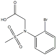 [2-bromo(methylsulfonyl)anilino]acetic acid 结构式