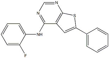 N-(2-fluorophenyl)-N-(6-phenylthieno[2,3-d]pyrimidin-4-yl)amine 结构式