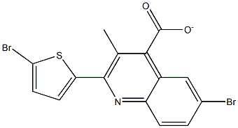 6-bromo-2-(5-bromo-2-thienyl)-3-methyl-4-quinolinecarboxylate 结构式