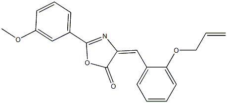 4-[2-(allyloxy)benzylidene]-2-(3-methoxyphenyl)-1,3-oxazol-5(4H)-one 结构式