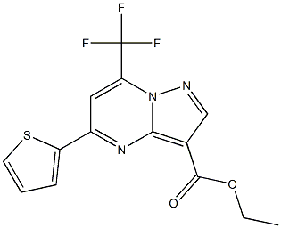 ethyl 5-(2-thienyl)-7-(trifluoromethyl)pyrazolo[1,5-a]pyrimidine-3-carboxylate 结构式