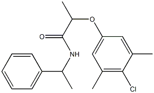2-(4-chloro-3,5-dimethylphenoxy)-N-(1-phenylethyl)propanamide 结构式