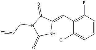 3-allyl-5-(2-chloro-6-fluorobenzylidene)-2,4-imidazolidinedione 结构式