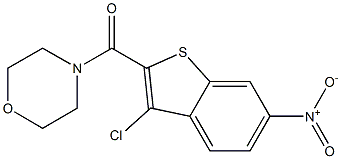 4-({3-chloro-6-nitro-1-benzothien-2-yl}carbonyl)morpholine 结构式