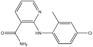 2-(4-chloro-2-methylanilino)nicotinamide 结构式