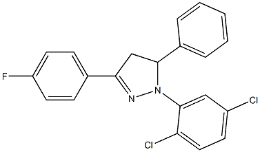 1-(2,5-dichlorophenyl)-3-(4-fluorophenyl)-5-phenyl-4,5-dihydro-1H-pyrazole 结构式