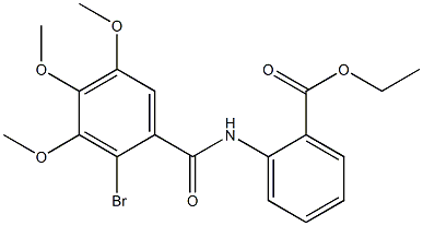 ethyl 2-[(2-bromo-3,4,5-trimethoxybenzoyl)amino]benzoate 结构式