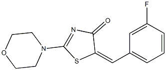 5-(3-fluorobenzylidene)-2-(4-morpholinyl)-1,3-thiazol-4(5H)-one 结构式