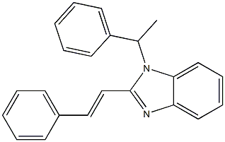 1-(1-phenylethyl)-2-(2-phenylvinyl)-1H-benzimidazole 结构式