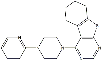 4-[4-(2-pyridinyl)-1-piperazinyl]-5,6,7,8-tetrahydro[1]benzothieno[2,3-d]pyrimidine 结构式