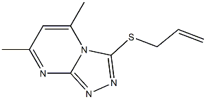 3-(allylsulfanyl)-5,7-dimethyl[1,2,4]triazolo[4,3-a]pyrimidine 结构式