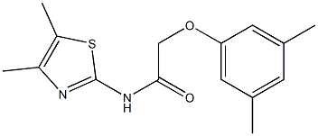 2-(3,5-dimethylphenoxy)-N-(4,5-dimethyl-1,3-thiazol-2-yl)acetamide 结构式