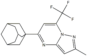 5-(1-adamantyl)-2-methyl-7-(trifluoromethyl)pyrazolo[1,5-a]pyrimidine 结构式