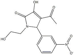 4-acetyl-3-hydroxy-1-(2-hydroxyethyl)-5-{3-nitrophenyl}-1,5-dihydro-2H-pyrrol-2-one 结构式