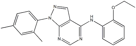 1-(2,4-dimethylphenyl)-N-(2-ethoxyphenyl)-1H-pyrazolo[3,4-d]pyrimidin-4-amine 结构式