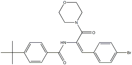 N-[2-(4-bromophenyl)-1-(4-morpholinylcarbonyl)vinyl]-4-tert-butylbenzamide 结构式