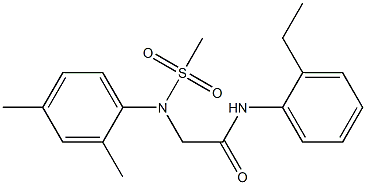 2-[2,4-dimethyl(methylsulfonyl)anilino]-N-(2-ethylphenyl)acetamide 结构式