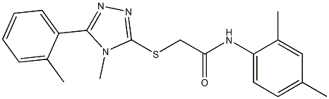 N-(2,4-dimethylphenyl)-2-{[4-methyl-5-(2-methylphenyl)-4H-1,2,4-triazol-3-yl]sulfanyl}acetamide 结构式