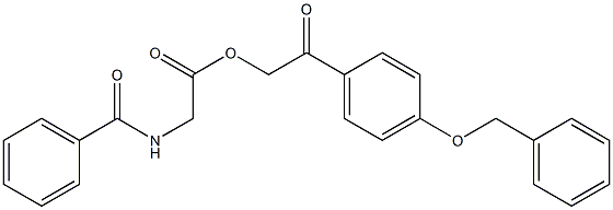 2-[4-(benzyloxy)phenyl]-2-oxoethyl (benzoylamino)acetate 结构式