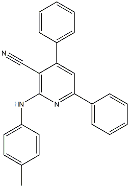 4,6-diphenyl-2-(4-toluidino)nicotinonitrile 结构式