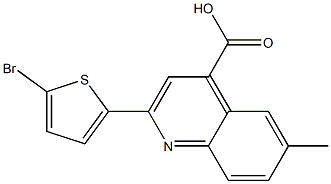 2-(5-bromo-2-thienyl)-6-methyl-4-quinolinecarboxylic acid 结构式