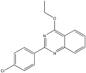 2-(4-chlorophenyl)-4-(ethyloxy)quinazoline 结构式
