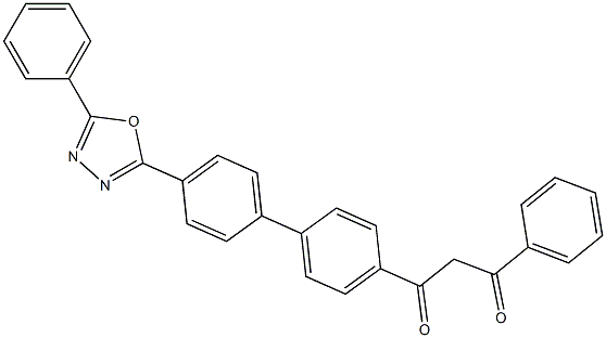 1-phenyl-3-[4'-(5-phenyl-1,3,4-oxadiazol-2-yl)[1,1'-biphenyl]-4-yl]-1,3-propanedione 结构式
