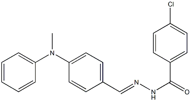 4-chloro-N'-[4-(methylanilino)benzylidene]benzohydrazide 结构式