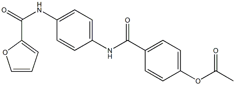 4-{[4-(2-furoylamino)anilino]carbonyl}phenyl acetate 结构式