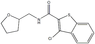 3-chloro-N-(tetrahydro-2-furanylmethyl)-1-benzothiophene-2-carboxamide 结构式