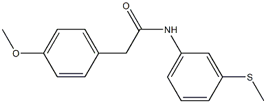 2-(4-methoxyphenyl)-N-[3-(methylsulfanyl)phenyl]acetamide 结构式