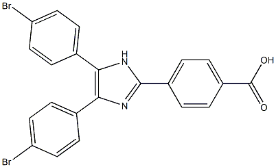 4-[4,5-bis(4-bromophenyl)-1H-imidazol-2-yl]benzoic acid 结构式
