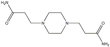 3-[4-(3-amino-3-oxopropyl)-1-piperazinyl]propanamide 结构式