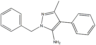 1-benzyl-3-methyl-4-phenyl-1H-pyrazol-5-ylamine 结构式