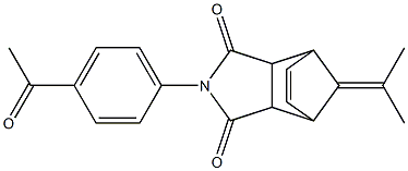 4-(4-acetylphenyl)-10-(1-methylethylidene)-4-azatricyclo[5.2.1.0~2,6~]dec-8-ene-3,5-dione 结构式